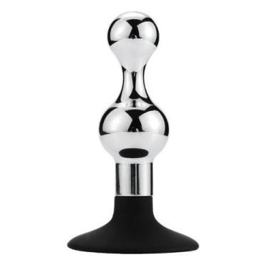 Imagem de Plug Anal de Aço inoxidável Escalonado Com Ventosa de Silicone - lovet