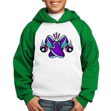 Imagem de Moletom Infantil Walk The Talk - Foca na Moda, Branco, Verde, 10
