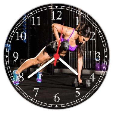 Imagem de Relógio De Parede Fitness Academias Musculação Fisiculturismo Quartz T