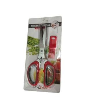 Imagem de Tesoura P/ Alimentos - UD170107 - Vermelho - Uny Gift
