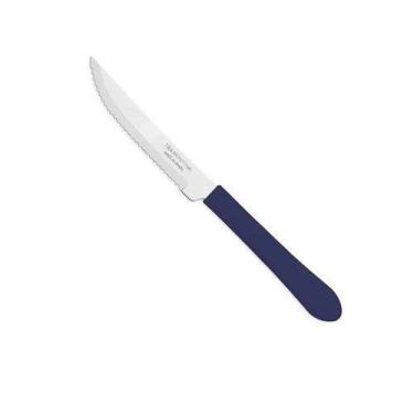 Imagem de Faca Tramontina Leme para Churrasco Azul 4 Unidade