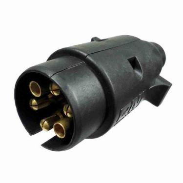 Imagem de Kit 5 unidades - tomada de engate macho (móvel) 6 polos - nylon - dni 