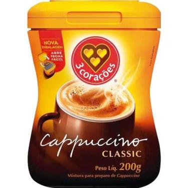Imagem de Café Cappuccino 3 Corações Classic Pote com 200g