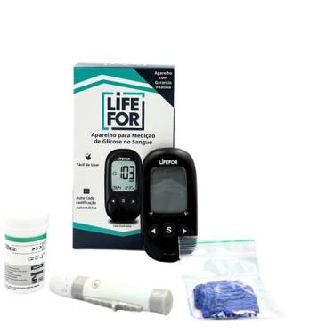 Imagem de Medidor de Glicose Life For Digital Completo 10 tiras 10 lancetas