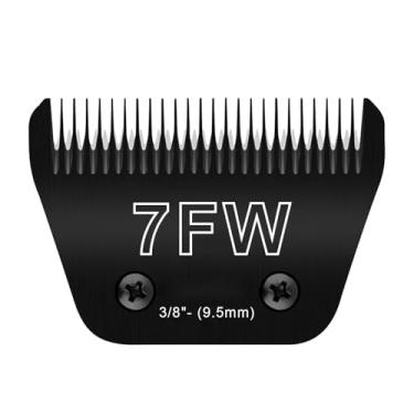 Imagem de Lâminas largas 7FW para tosar cães compatíveis com lâminas de tosquiadeira para cães Andis, lâminas de tosquiadeira para cães compatíveis com Oster A5, Wahl km10, lâmina afiada de aço inoxidável