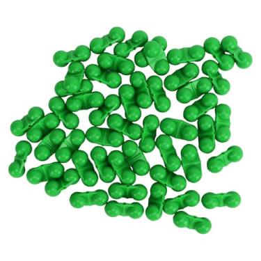 Imagem de Chocalhos de peixe-gato 50 peças contas de atrator de pesca de metal com chocalho duplo com caixa de plástico para atração aprimorada de peixes e expedições de pesca versáteis (Verde)