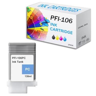 Imagem de Conjunto de cartuchos de tinta de 12 cores PFI-106 130 ml, reposição remanufaturada para tanques de tinta Canon PFI106, funciona com impressora iPF-6400 iPF-6400S iPF-6410 iPF-6450 iPF-6460 iPF-6410s,