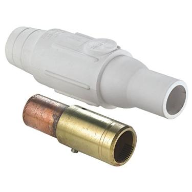 Imagem de Leviton Plugue fêmea de trava de nariz com esfera de haste única 22L25-SW série 22, branco