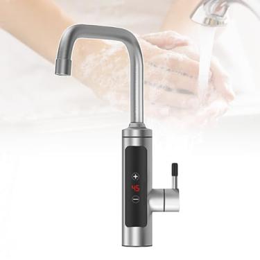 Imagem de Torneira Quente Instantânea Giratória De 360 ​​°, Aquecimento De 3 Segundos Em Aço Inoxidável, Ajustável 35-60 ℃, à Prova D'água Ipx4, Aquecedor De água Para Cozinha E Banheiro,A