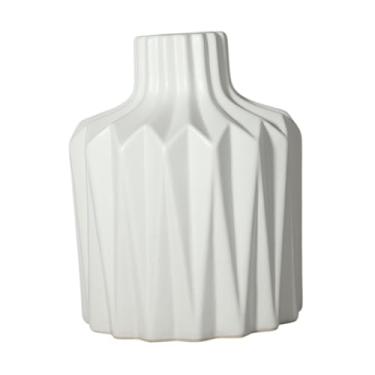 Imagem de Bothyi Geométrico vaso de cerâmica pote desktop ornamento mesa decoração prateleira para prateleiras de parede, Size M White