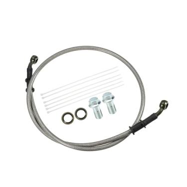 Imagem de Partuto 1 conjunto de mangueira de linha de embreagem ou freio hidráulico de motocicleta de 1 m 1 m universal para motocicleta, motocicleta, quadriciclo, scooter com parafusos de substituição