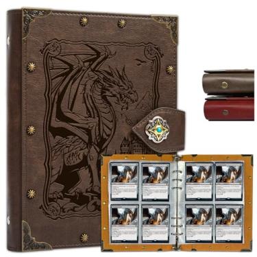 Imagem de DUROTAN Fichário de cartão com 4 bolsos - pode conter 240 cartas para TCG, MTG, jogo de cartas colecionáveis, Magic The Gathering, Pokémon - Presente de acessórios de livro