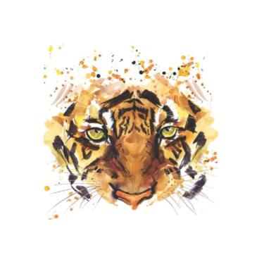 Imagem de Orange Tiger Watercolor Notebook Journal Blank Wide Ruled Pages Paper Composition Book Daily Planner Notes