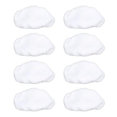 Imagem de 8 peças de almofadas de esfregão a vapor para limpador a vapor portátil, panos de microfibra reutilizáveis ​​e laváveis ​​universais Almofadas de substituição para esfregão a vapor