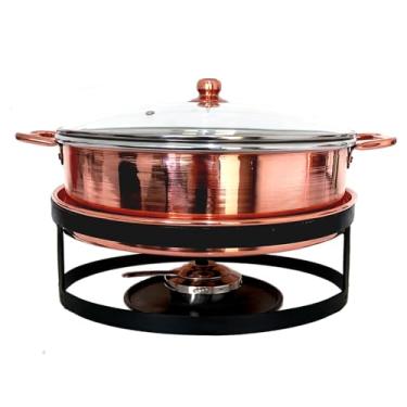 Imagem de Rechaud Cobre Puro Banho Maria 8 Litros Buffet