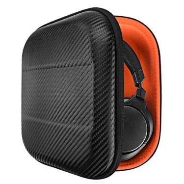 Imagem de Geekria Capa de fone de ouvido UltraShell compatível com ATH-MSR7NC, ATH-MSR7GM, ATH-MSR7BK, ATH-MSR7, capa de substituição rígida de viagem com armazenamento de cabo (preto)