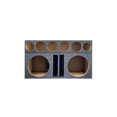 Imagem de CAIXA REGUA 2 WOOFER 12 + 4 DRIVER 2 TWEETER VAZIA material sintético 
