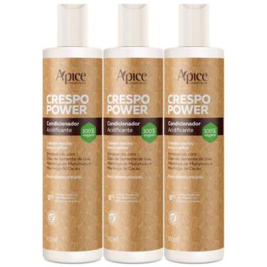 Imagem de Kit 3 Condicionador Crespo Power Apice Hidratação Cabelo Profissional 