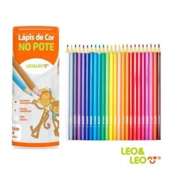 Imagem de Lápis de Cor Leo e Leo No Pote C/ 24 Cores - Leo & Leo