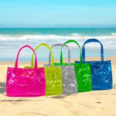 Imagem de Kit 9 Bolsa Praia Sacola Piscina Transparente Impermeável - bubag, Ama