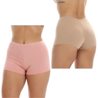Imagem de Kit 4 Short Curto Segunda Pele Feminina Sem Renda Shortinho Pra Usar C