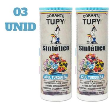 Imagem de Kit 03 Corante Tupy Sintético P/ Tingir Botões , Zípe, Acetato, Acríli