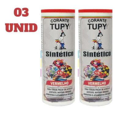 Imagem de Kit 03 Corante Tupy Sintético P/ Tingir Botões , Zípe, Acetato, Acríli