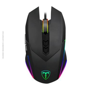Imagem de Mouse Gamer T-Dagger Lieutenant, RGB, USB, 8000 DPI, 7 Botões, Preto -