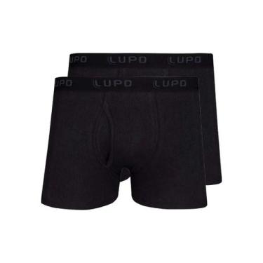 Imagem de Kit com 2 Cuecas Boxer Lupo com Abertura 660-002, Preto, M