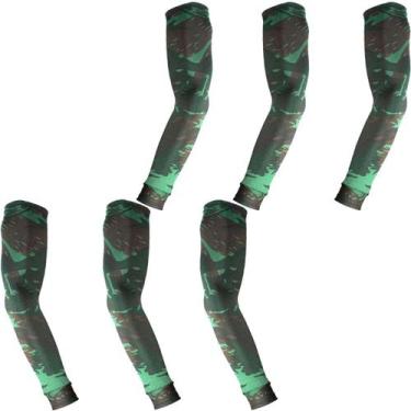Imagem de Kit 3 pares de manguitos com proteção UV50+ - EX311, Verde camuflado e