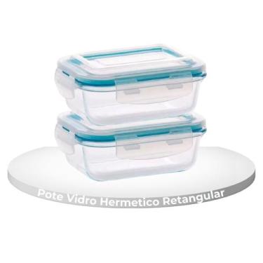 Imagem de Conjunto 2 Potes de Vidro 1040ml Marmita - QUALITY HOUSE