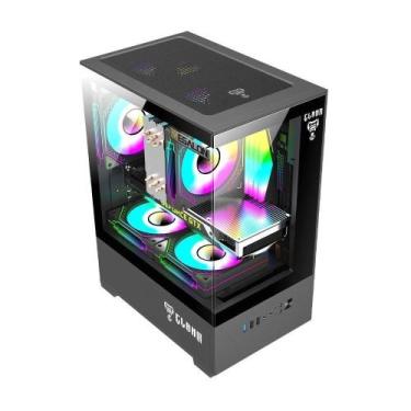 Imagem de Gabinete Gamer Preto Para Placa Mãe Micro ATX / ITX Mid Tower  - CLANM