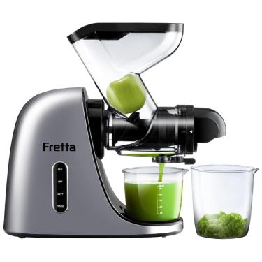 Imagem de Centrifuga de Frutas com Calha de Alimentação de 7 cm de Largura, 2 Velocidades, Sem BPA, 110V 200W, Fretta, Prata