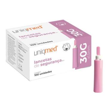 Imagem de Lancetas de segurança 1,5mm x 30g paii cx 100un uniqmed, 30G