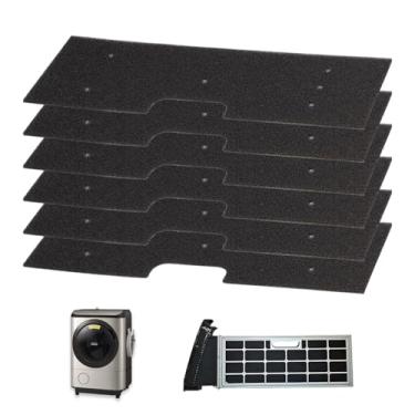 Imagem de Wshxjzyay Pacote com 6 filtros de fiapos WH01x35719 para conjunto de lavadora e secadora, modelo PFQ97HSPVDS, WH01X35719 filtro de fiapos, substituição de filtro de fiapos, lavável à mão e