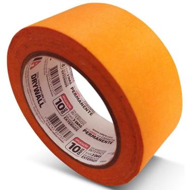 Imagem de Fita Crepe Laranja Pintura Imobiliaria Parede 45MM X 50M Adere