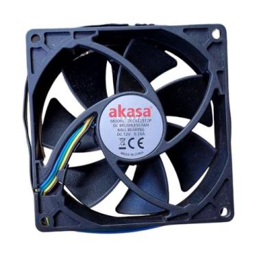 Imagem de Cooler Fan Ventoinha 92x92x25mm 4 Pinos Dc 12v 0.25a Akasa