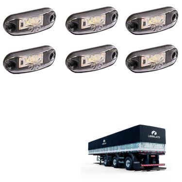 Imagem de 6 Lanterna Delimitadora LED Carreta Librelato Lat Cristal
