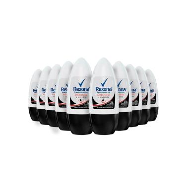 Imagem de Kit com 10 Desodorante Rexona Rollon 50Ml Women Invisible Antibac