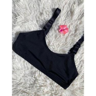 Imagem de Sutiã Sem Bojo Com Alças Reforçadas Forro Duplo Sem Aro Tecido Confort