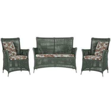 Imagem de  Jogo Sofá e 2 Poltronas de Área Igapó Alumínio