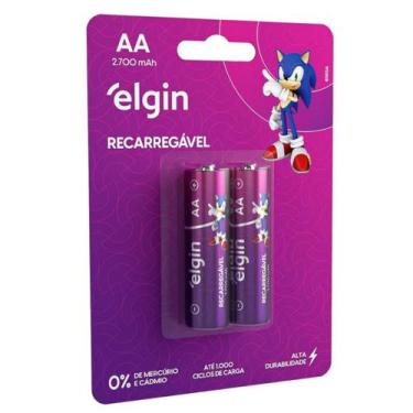 Imagem de Pilha Recarregável Elgin AA C/2 2700 mAh