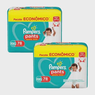 Imagem de Kit 2 Fraldas Pampers Confort Pants Ajuste Total Max Xxg 78 Unidades