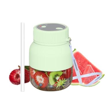 Imagem de Portável Blender,Personal Blender for Shakes and Smoothies with 27oz Cup,Lid and Shoulder Strap,Tipo USB Rechargeable Electric Blender,Juicer Personal for Travel Sports (Green)