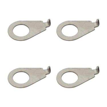 Imagem de Pacote com 4 ponteiros de botão de guitarra vintage cromados de 8,5 mm - Indicadores de posição de botão premium compatíveis com Epiphone Les Paul e potes métricos