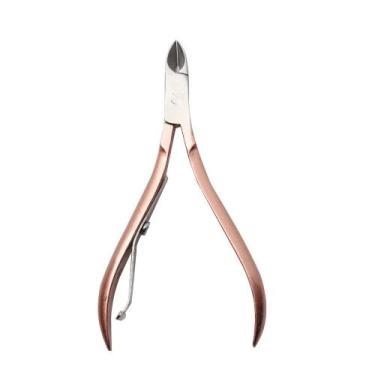 Imagem de Alicate De Unha Cuticula Aço Inox Profissional - oem, Rosê