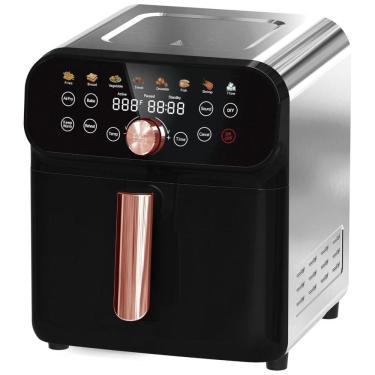 Imagem de Fritadeira Elétrica Air Fryer 12 em 1, 6,2 Litros com Tela Digital LED e Cesta Própria para Máquina de Lavar Louça, 1600W, WHALL, Preta