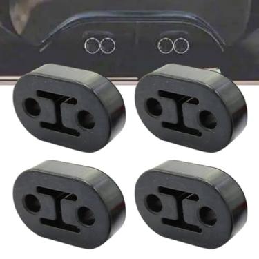 Imagem de 4 peças de cabide de escapamento de carro, montagem de bucha isoladora de borracha de 2 furos, sistema de escapamento de veículo, acessórios de suporte para silenciador, serve para a maioria dos
