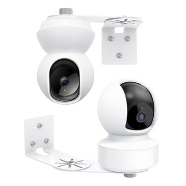 Imagem de Suporte de canto de metal para câmera panorâmica Kasa interna EC70/EC71, TP-Link Tapo C200/C201, cobertura máxima em ambos os lados da sala, de cabeça para baixo ou vertical para sua câmera, suporte