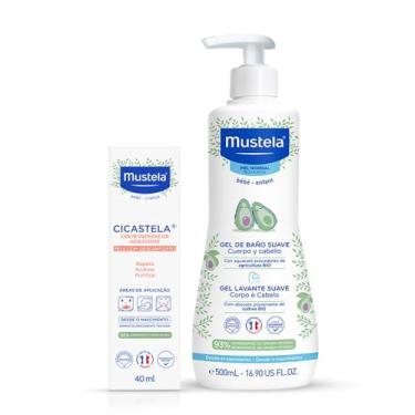 Imagem de Mustela Combo Cicastela Creme Reparador Hidratante 40ml + Gel Lavante Corpo e Cabelo 500ml